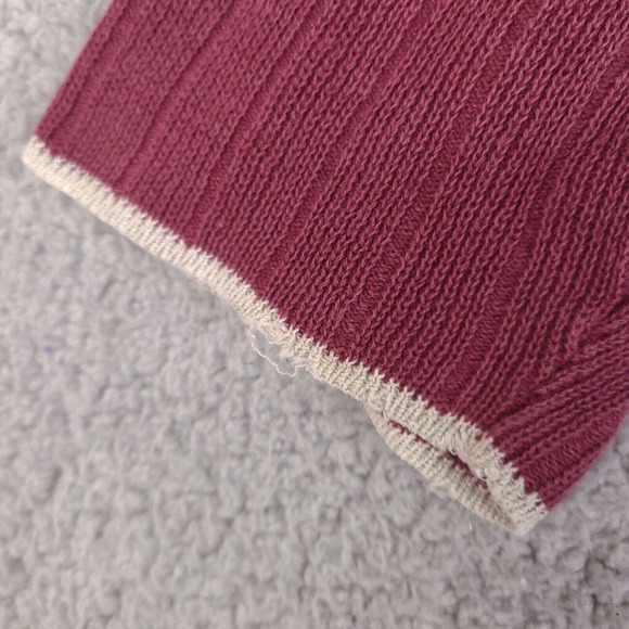 Vintage Aeropostale Sweater Mens Medium Red Burgundy V-Neck Long Sleeve Pullover - Picture 6 of 15